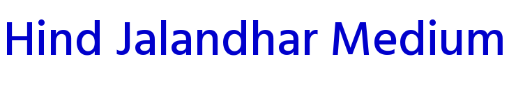 Hind Jalandhar Medium шрифт